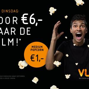 Elke dinsdag voor 6 euro naar de film bij Vue Eindhoven!