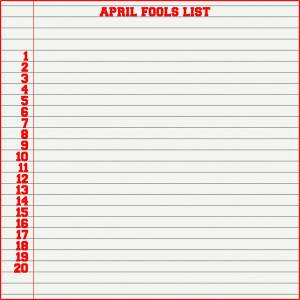 Today is April Fool's day!